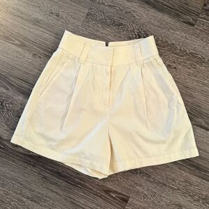 Love Bonito Banana Cream Linen Cotton Blend Trouser Shorts
